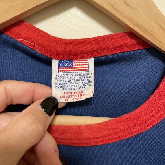VTG 1976 Bicentennial 1776 Single Stitch T-Shirt ringer JG Hook 4th of July - Picture 5 of 11